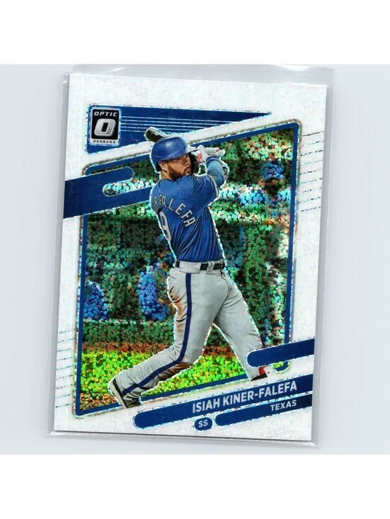 2021 Donruss Optic Isiah Kiner-Falefa #116a White Sparkle Texas Rangers