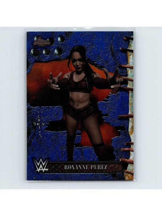 2025 Topps Chrome WWE x Cactus Jack Roxanne Perez #27 Blue #/150