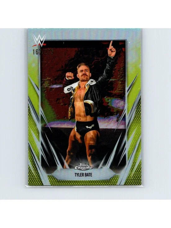 2026 Topps Chrome WWE - Tyler Bate #112 - Yellow Refractor #/275