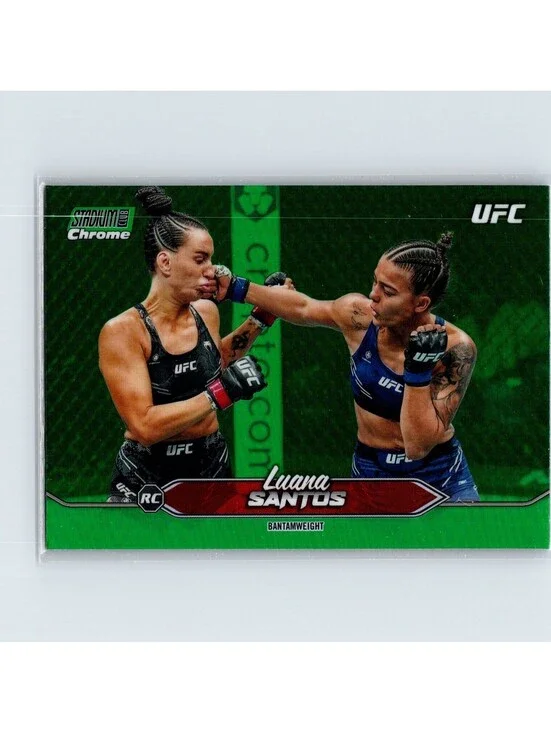 2025 Topps Stadium Club UFC - Luana Santos RC C-197 - Chrome Green Refractor