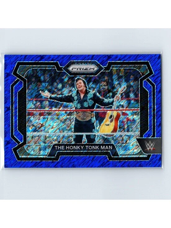 2024 Panini Prizm WWE The Honky Tonk Man #60 Blue Shimmer FOTL Prizms #/11