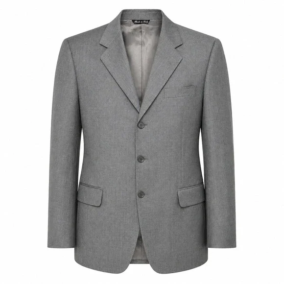 Italian Vintage Elevated Basic Blazer Men Size 42R Gray Heritage Prep Tailored