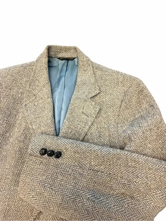 VTG 1970s Nafziger’s Beige Grey Tweed Blazer Sport Jacket Herringbone Chest 40”