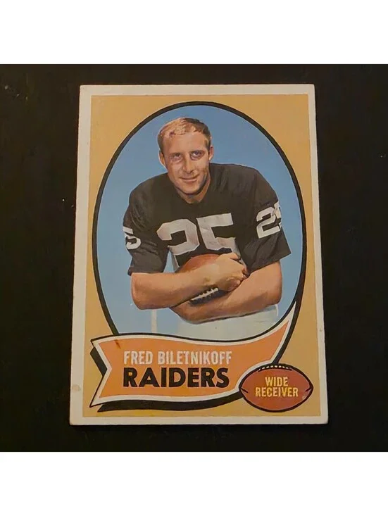 1970 Topps Card Fred Biletnikoff Oakland Raiders #85 Football EX