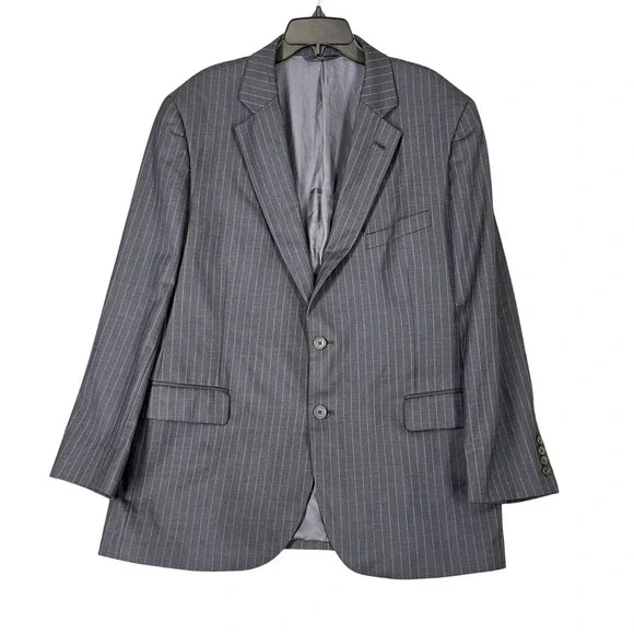 Brooks Brothers 346 Men 45 Blazer Navy Pinstripe Madison Fit Classic Suit Jacket