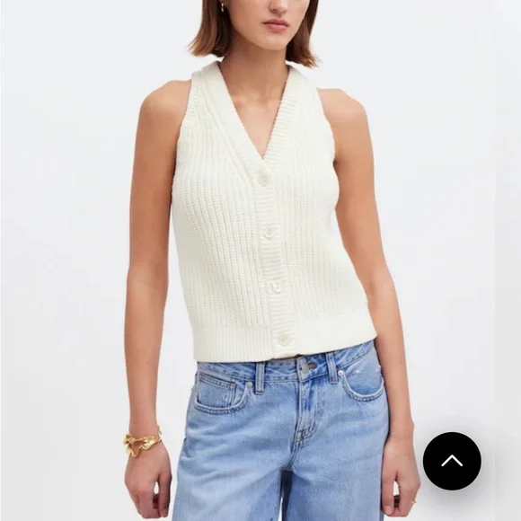 Madewell Cutaway Sweater Vest size L