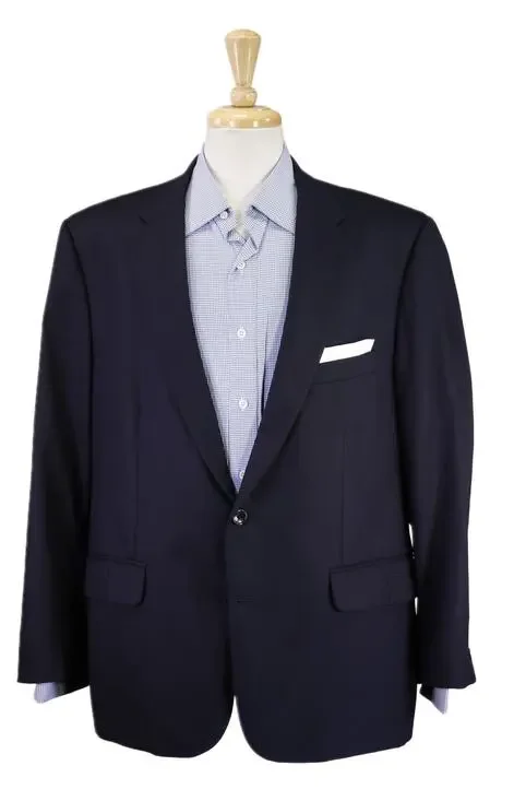 Maus & Hoffman Navy Blue 100% Cashmere 2-Btn Blazer Jacket 44S