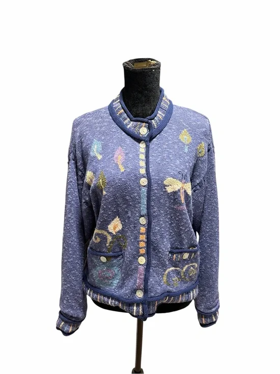 Icelandic Design Y2K Grandmacore Linen Cotton Blend Sweater Size Large