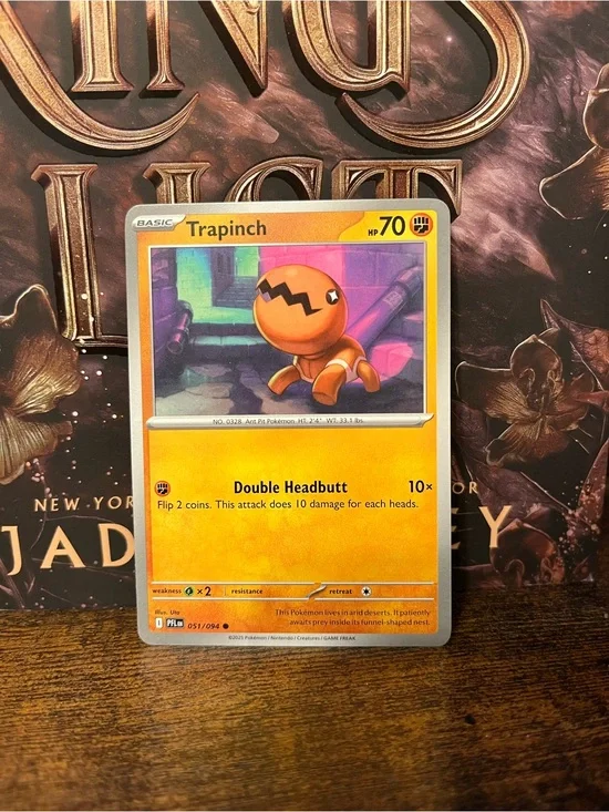 Trapinch Pokemon Phantasmal Flames Card Regular 051/094