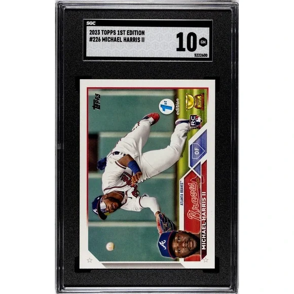 2023 TOPPS 1ST EDITION #226 MICHAEL HARRIS II SGC 10 GEM (RC)