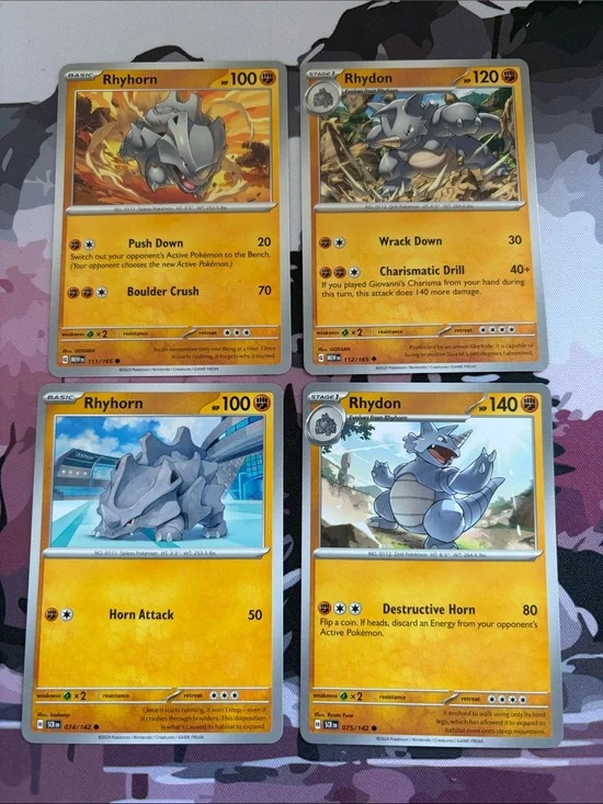 Rhyhorn & Rhydon Evolution Lot | Pokémon 151 & Stellar Crown | ✨5/$25✨