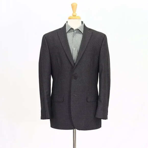 Michael Kors 42L Gray Check 2-Button Sport Coat Blazer Jacket T234