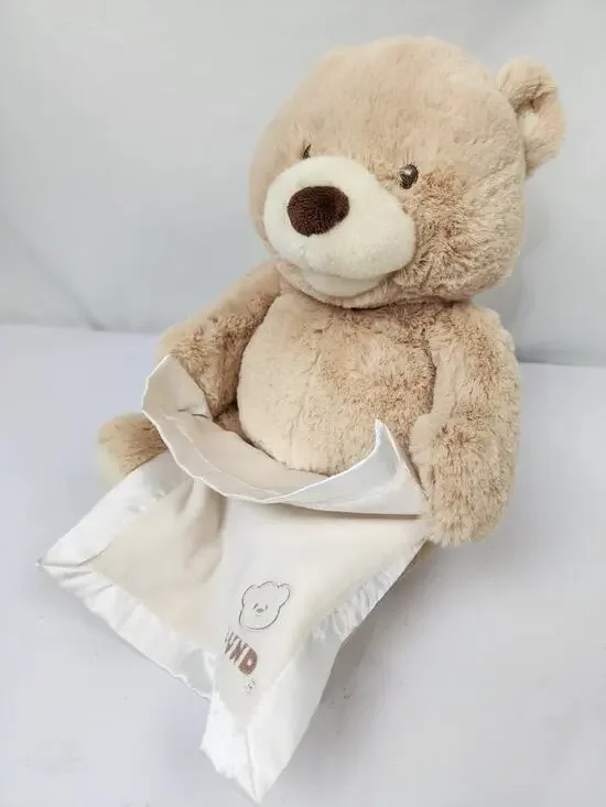 Gund Peek-A-Boo Teddy Bear Plush Animated Stuffed Silky Soft Baby Toy Talks NWOT