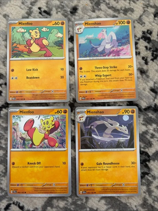 Mienfoo & Mienshao Evolution Lot | Stellar Crown + Paradox Rift | ✨5/$25✨