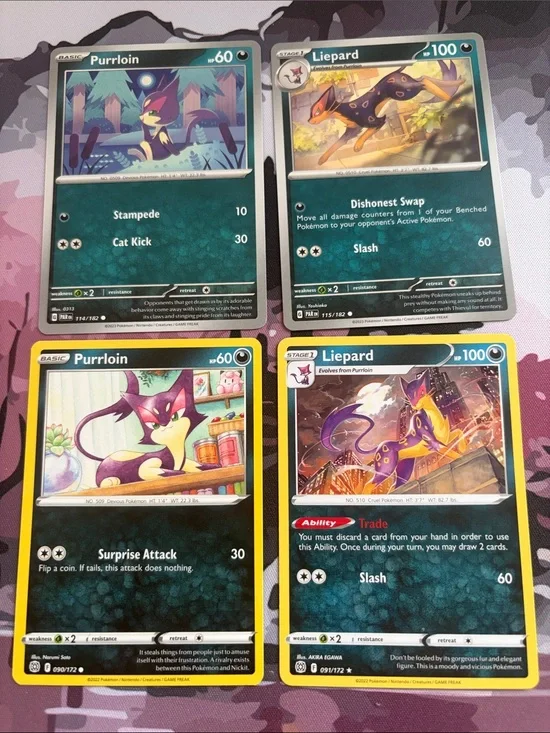 Purrloin & Liepard Evolution Lot | Paradox Rift + Brilliant Stars | ✨5/$25✨