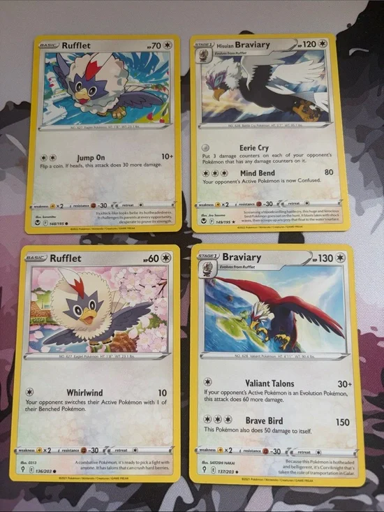 Rufflet, Braviary & Hisuian Braviary Evolution Lot | Evolving Skies | ✨5/$25✨