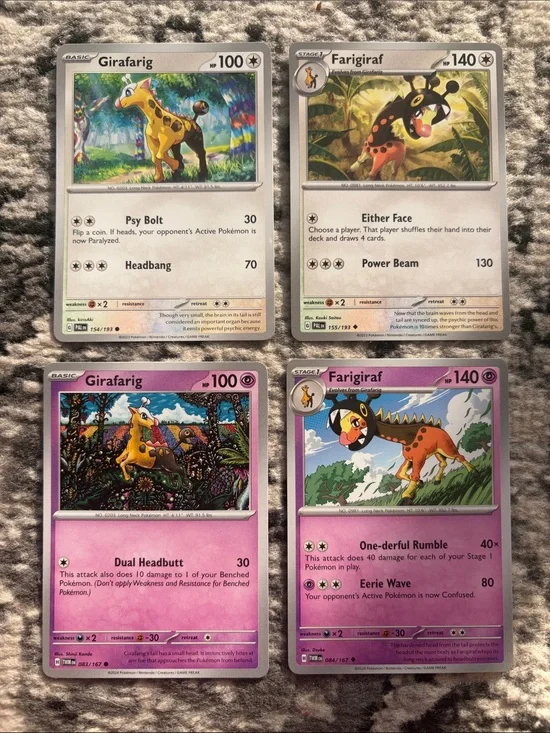 Girafarig & Farigiraf Evolution Lot | Twilight Masquerade + Paldea Evolved |5/25