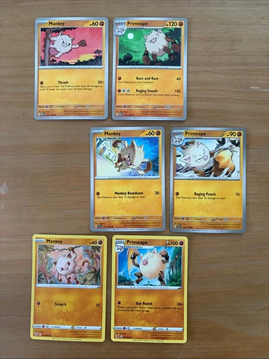 Mankey & Primeape Lot | Fusion Strike, Scarlet and Violet & Pokémon 151 | ✨5/$25