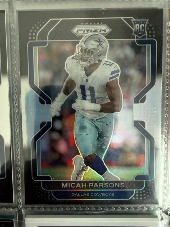 Panini Prizm Micah Parsons Rookie Card - Dallas Cowboys - White & Silver SILVER