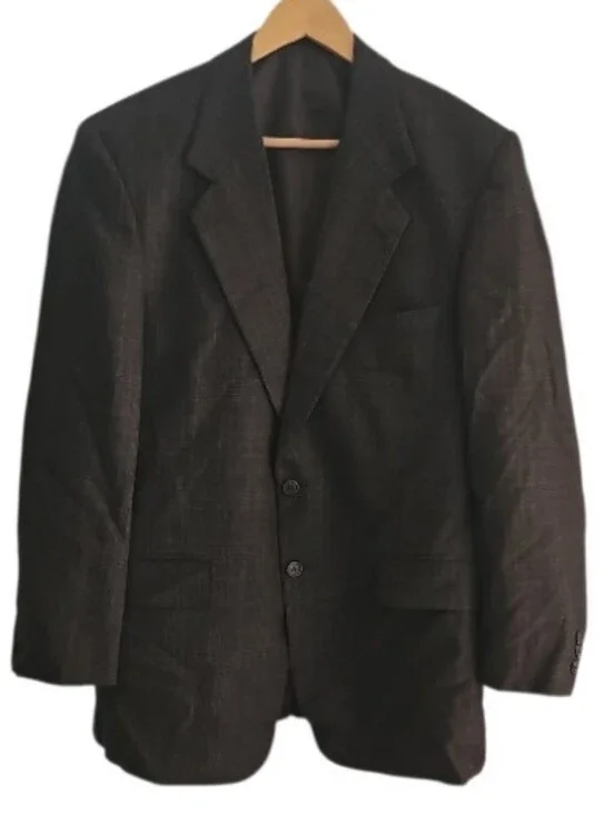 Today's Man 100% Wool Blazer Vest Men’s 41R Brown Glen Plaid Country Heritage