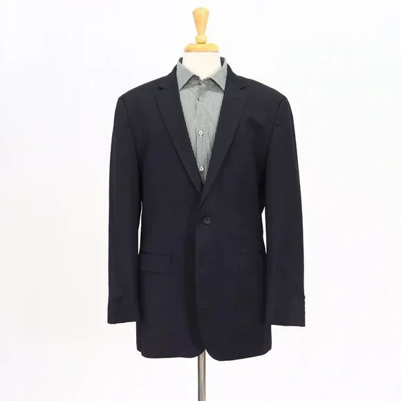 Hugo Boss 44L Gray Solid 2-Button Sport Coat Blazer Jacket T230