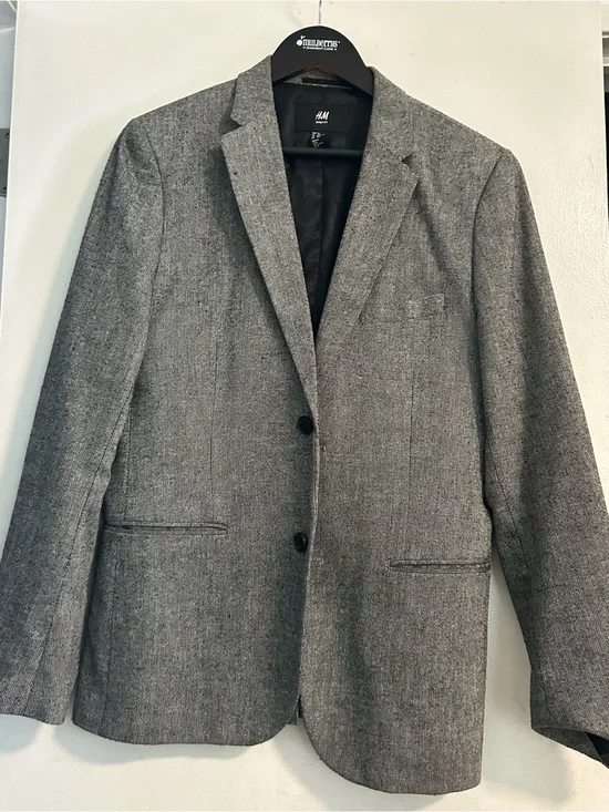 H&M Men's Heather Gray Two-Button Sport Coat