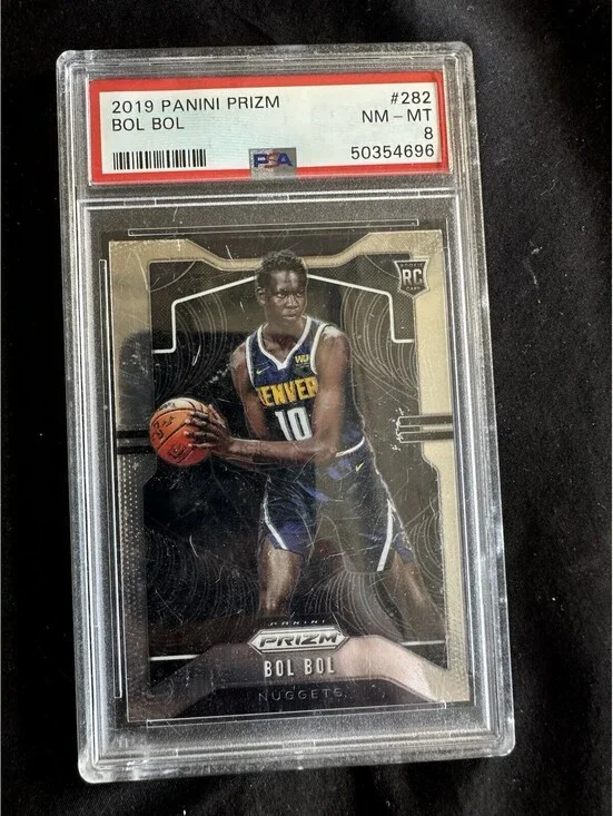 2019-20 Panini Prizm Bol Bol #282 Rookie Base Denver Nuggets PSA 8