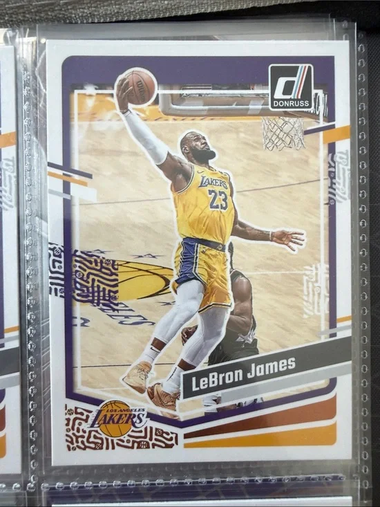 Russ LeBron James Los Angeles Lakers Basketball Trading Card - Yellow