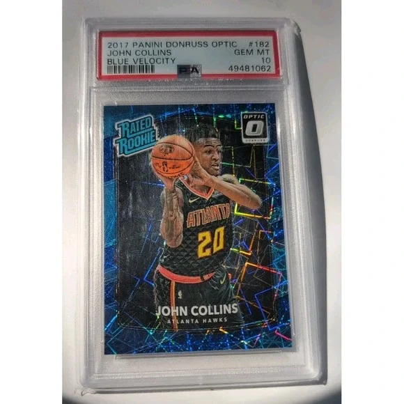 2017 Optic Rated Rookie Blue‎ Velocity JOHN COLLINS RC Basketball Card PSA 10