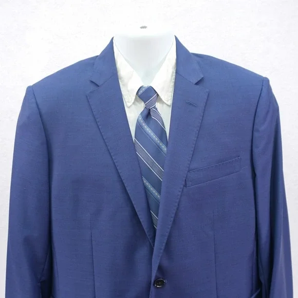 Brooks Brothers Brooksgate Milano Vitale Barberis Canonico Wool Blue‎ Blazer 40R