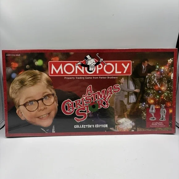 2007 MONOPOLY 'A Christmas‎ Story' Collectors Ed W/ 6 Pewter Tokens NIB Sealed!