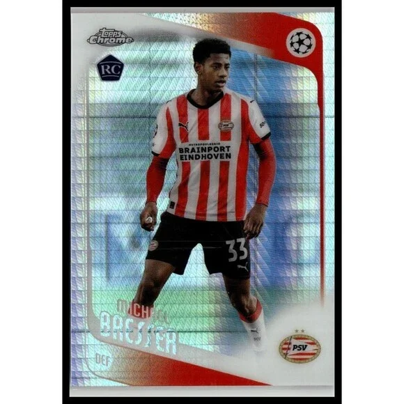2025-26 Topps Chrome UEFA Michael Bresser #146 PSV Prism Refractor Rookie