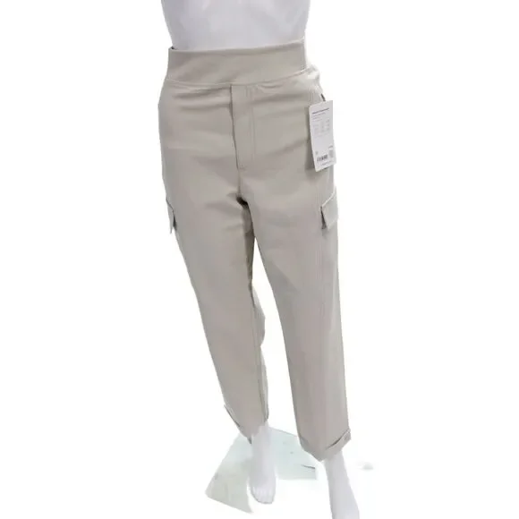 Athleta Women Cropped Cargo Pants Beige Size 8