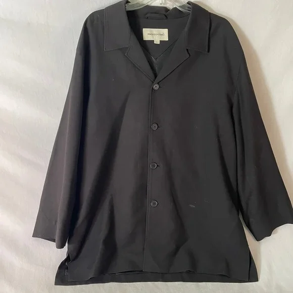 Pronto Uomo Men's Black Wool Blend Blazer Jacket Pant Suit Set‎ Size L
