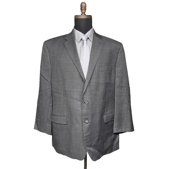 Lauren Ralph Lauren Mens 46R Gray 100% Wool Blazer Sport Coat