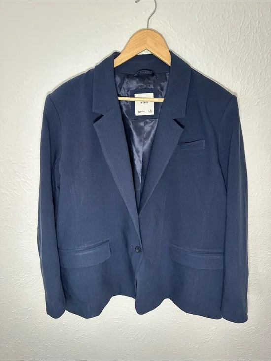 Abercrombie & Fitch Mens XL Navy Blazer Sport Coat Business Casual Jacket
