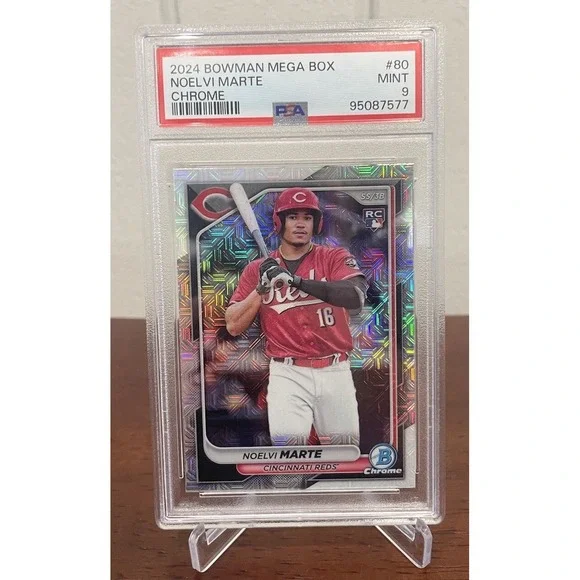 2024 Bowman Mega Box Noelvi Marte RC Mojo Chrome - PSA 9
