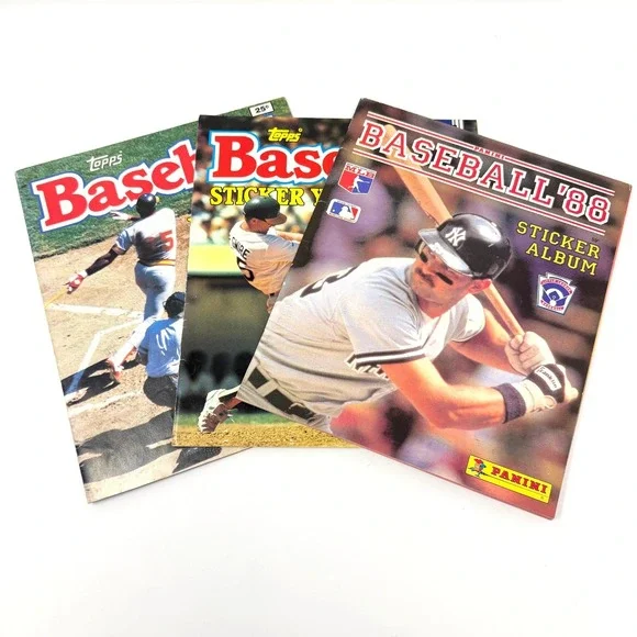 Topps Panini‎ Baseball Sticker Books Lot 1984 1988 MLB Albums Incomplete