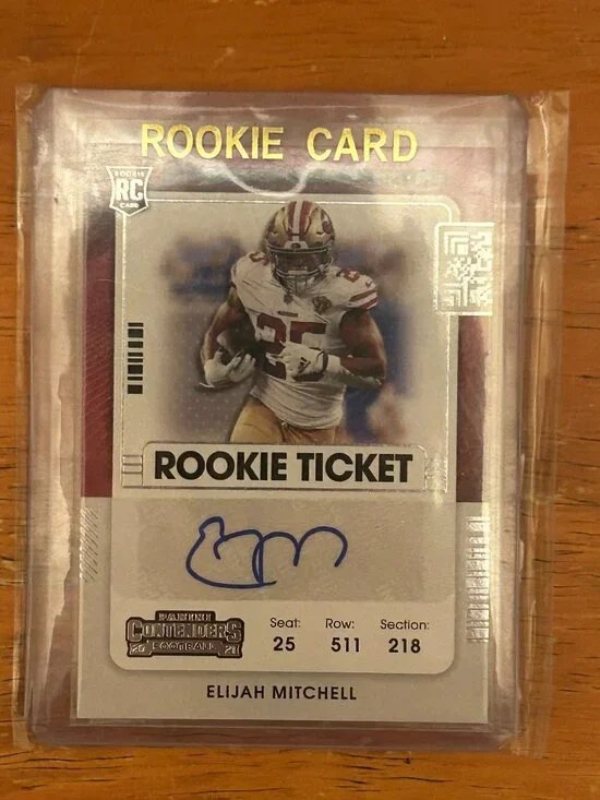 2021 Panini Elijah Mitchell Autograph Reverse