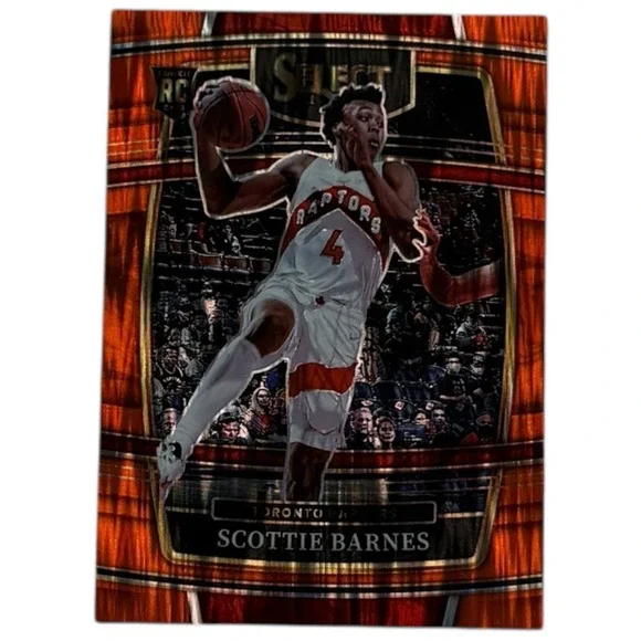Scottie Barnes‎ RC 2021-22 Panini Select Orange Flash Prizm #74 Raptors
