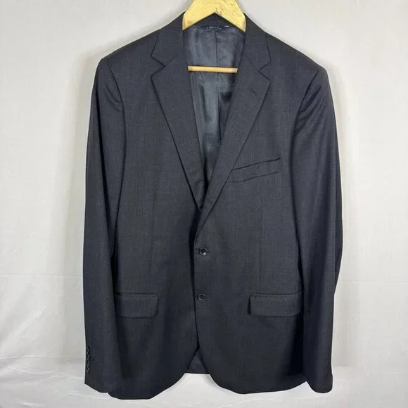 Brooks Brothers 1818‎ Fitzgerald Blazer 42XL Charcoal Wool USA Made