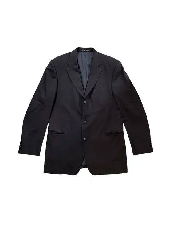 Vintage Hugo Boss‎ Blazer Mens 42L Long Indigo Blue Wool Einstein Sigma Made USA
