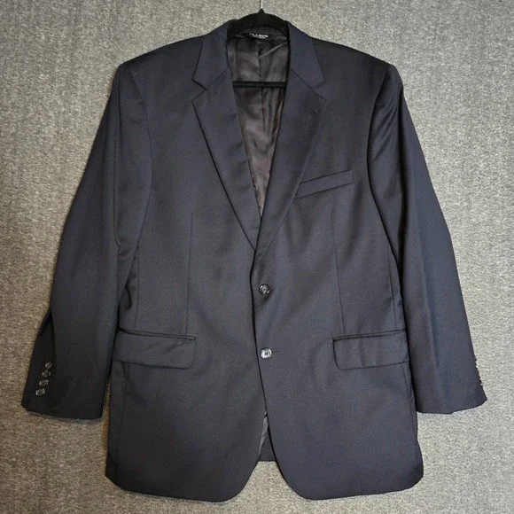 Jos A Bank Blazer Mens 44R Signature Collection Gordon Navy‎ Blue 100% Wool