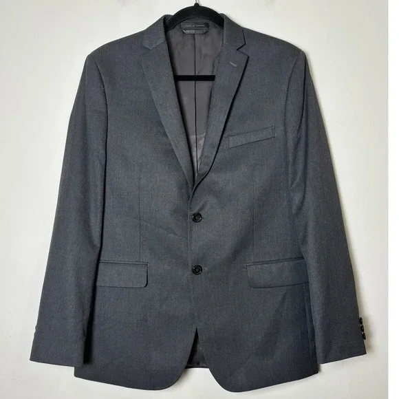 Lauren Ralph Lauren Mens Blazer 20R Charcoal Grey 2-Button Sport Coat Jacket
