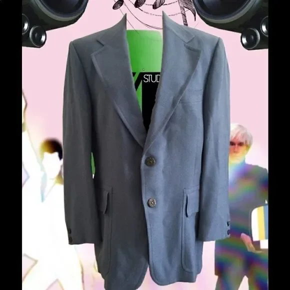 70s vintage Jack Nicklaus dusty blue blazer