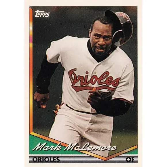1994 Topps Mark McLemore UER # 370 Baltimore Orioles