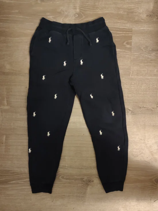 Ralph Lauren Navy Allover Pony Embroidered Joggers