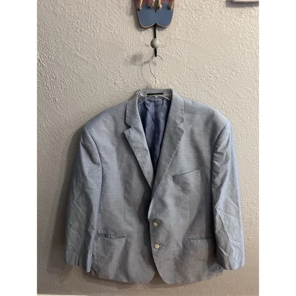 Lauren Ralph Lauren‎ Men's Blue Blazer Sport Coat Jacket 2-Button 50L