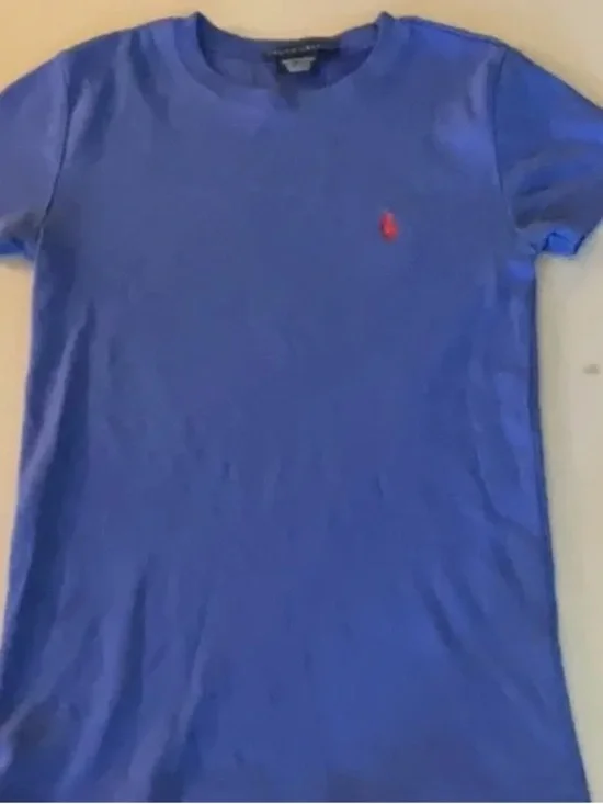 Ralph Lauren Kids Short Sleeve Tee in Blue with Red Pony