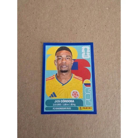 2026 Panini FIFA World Cup Stickers Blue #COL18 Jhon Córdoba Colombia